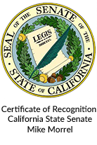 Certificate of Recognition State of CA